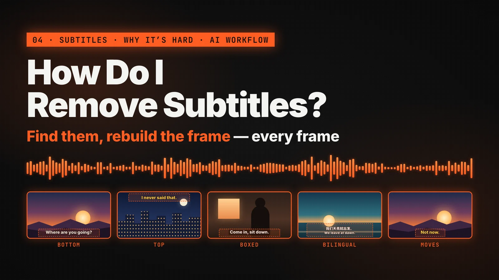 How Do I Remove Subtitles