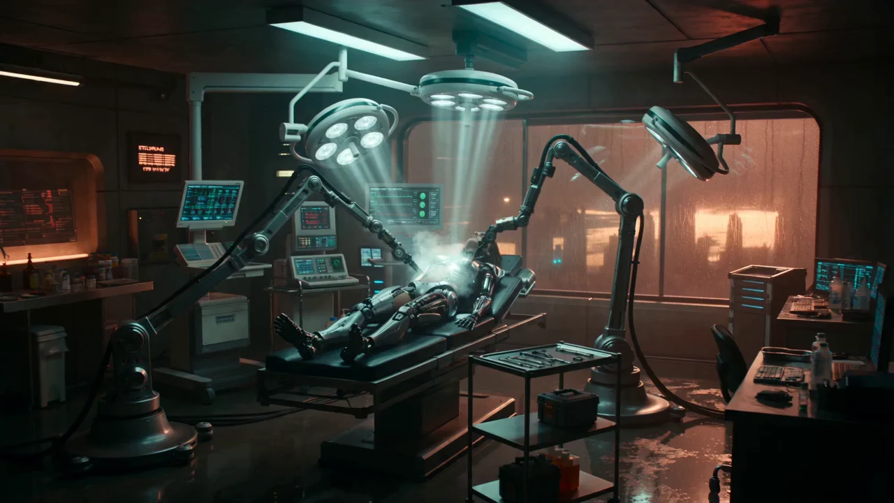 Robot in the rain